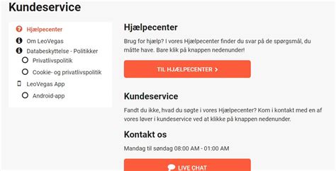 leovegas kundeservice|LeoVegas Kundeservice Kontakt 24/7 .